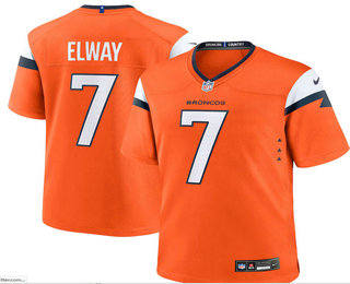 Men's Denver Broncos #7 John Elway Orange 2024 FUSE Vapor Limited Stitched Jersey