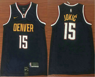 Men's Denver Nuggets #15 Nikola Jokic Navy Blue 2019 NBA Swingman City Edition Jersey