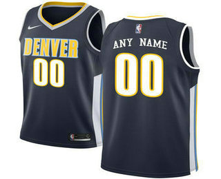 Men's Denver Nuggets Nike Navy Swingman Custom Jersey - Icon Edition