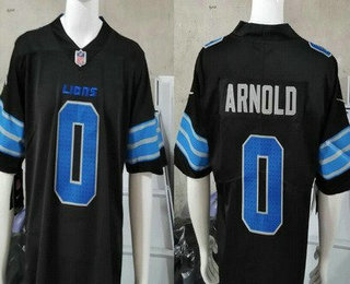 Men's Detroit Lions #0 Terrion Arnold Limited Black Vapor Jersey