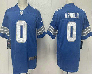 Men's Detroit Lions #0 Terrion Arnold Limited Blue Vapor Jersey