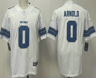 Men's Detroit Lions #0 Terrion Arnold Limited White Vapor Jersey