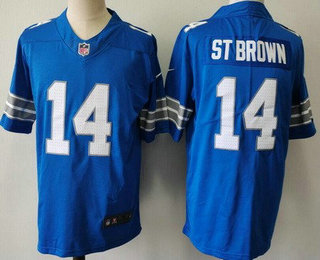 Men's Detroit Lions #14 Amon Ra St Brown Limited Blue 2024 Vapor Jersey