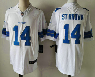 Men's Detroit Lions #14 Amon Ra St Brown Limited White 2024 Vapor Jersey