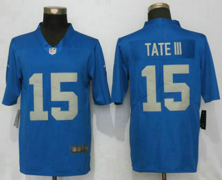 Men's Detroit Lions #15 Golden Tate III Royal Blue Alternate 2017 Vapor Untouchable Stitched NFL Nike Limited Jersey