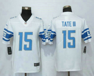 Men's Detroit Lions #15 Golden Tate III White 2017 Vapor Untouchable Stitched NFL Nike Limited Jersey