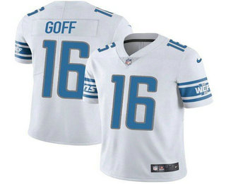 Men's Detroit Lions #16 Jared Goff White 2021 Vapor Untouchable Stitched NFL Nike Limited Jersey