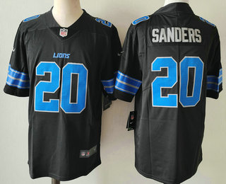 Men's Detroit Lions #20 Barry Sanders Limited Black 2024 Vapor Jersey