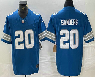 Men's Detroit Lions #20 Barry Sanders Limited Blue 2024 FUSE Vapor Jersey