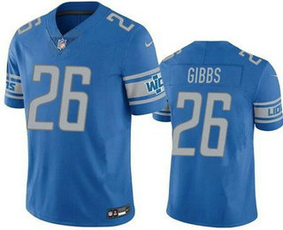 Men's Detroit Lions #26 Jahmyr Gibbs Limited Blue Vapor Jersey