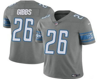 Men's Detroit Lions #26 Jahmyr Gibbs Limited Gray Vapor Jersey