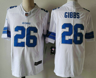 Men's Detroit Lions #26 Jahmyr Gibbs Limited White 2024 Vapor Stitched Jersey