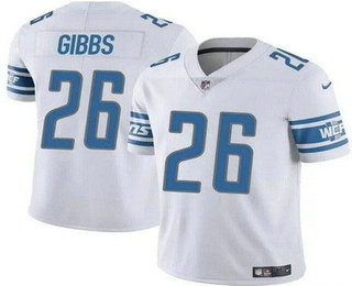 Men's Detroit Lions #26 Jahmyr Gibbs Limited White Vapor Jersey