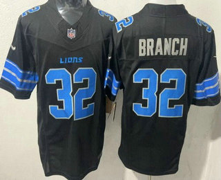 Men's Detroit Lions #32 Brian Branch Limited Black FUSE Vapor Jersey