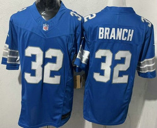 Men's Detroit Lions #32 Brian Branch Limited Blue FUSE Vapor Jersey