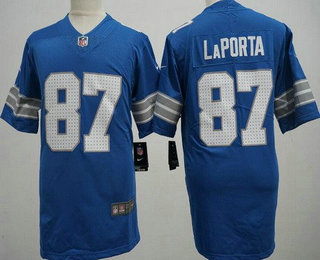 Men's Detroit Lions #87 Sam Laporta Limited Blue 2024 Vapor Jersey