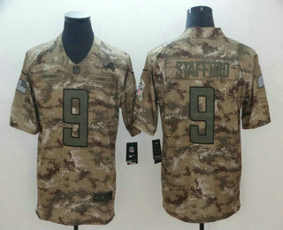 Men's Detroit Lions #9 Matthew Stafford Nike Camo 2018 Salute to Service Stitched NFL Limited Jersey