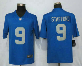 Men's Detroit Lions #9 Matthew Stafford Royal Blue Alternate 2017 Vapor Untouchable Stitched NFL Nike Limited Jersey