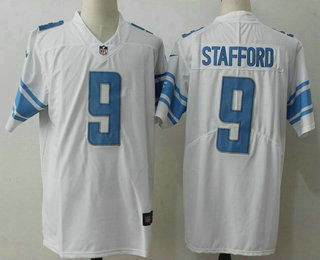 Men's Detroit Lions #9 Matthew Stafford White 2017 Color Rush Stitched NFL Nike Limited Jersey