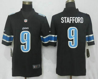 Men's Detroit Lions #9 Stafford Nike Black 2017 Vapor Untouchable Stitched NFL Nike Limited Jersey