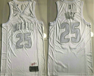 Men's Detroit Pistons #25 Derrick Rose White 2020 MVP Nike AU Stitched NBA Jersey