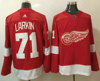 Men's Detroit Red Wings #71 Dylan Larkin Red Home 2017-2018 Hockey Adidas Stitched NHL Jersey