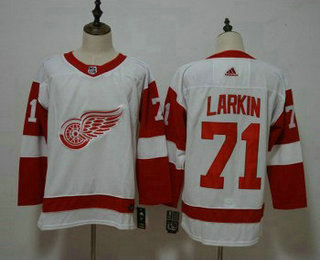 Men's Detroit Red Wings #71 Dylan Larkin White 2017-2018 Hockey Adidas Stitched NHL Jersey