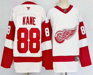 Men's Detroit Red Wings #88 Patrick Kane White 2025 Stitched Jersey