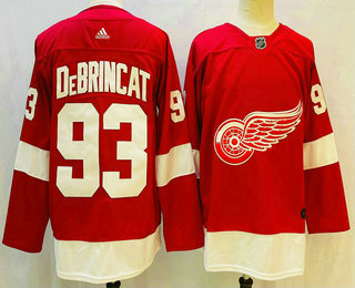Men's Detroit Red Wings #93 Alex DeBrincat Red Stitched NHL Jersey