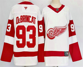 Men's Detroit Red Wings #93 Alex DeBrincat White 2025 Stitched Jersey