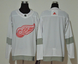 Men's Detroit Red Wings Blank White Adidas 2020-21 Stitched NHL Jersey