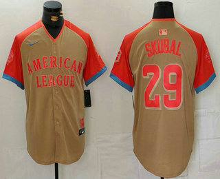 Men's Detroit Tigers #29 Tarik Skubal Cream 2024 All Star Limited Stitched Jersey