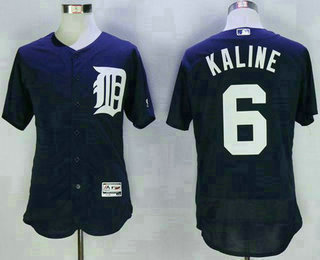 Men's Detroit Tigers #6 Al Kaline Retired Navy Blue 2016 Flexbase Majestic Baseball Jersey