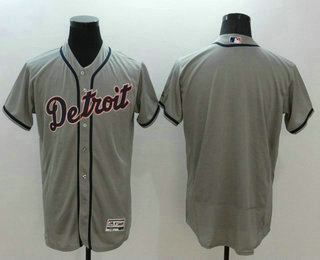 Men's Detroit Tigers Blank Grey Flexbase 2016 MLB Player Jersey