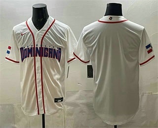 Men's Dominican Republic Blank White 2026 World Classic Baseball Jersey
