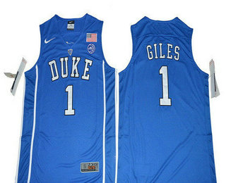 Men's Duke Blue Devils #1 Harry Giles Royal Blue College Basketball Nike Swingman Stitched 2017 NCAA Jersey