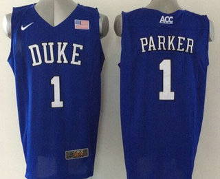 Men's Duke Blue Devils #1 Jabari Parker 2015 Blue Jersey