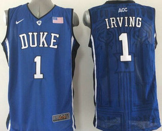 Men's Duke Blue Devils #1 Kyrie Irving Blue Jersey 1