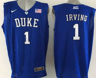 Men's Duke Blue Devils #1 Kyrie Irving Blue Jersey