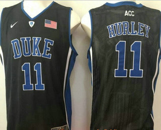 Men's Duke Blue Devils #11 Bobby Hurley Black College Basketball Stitched Nike Swingman Jersey