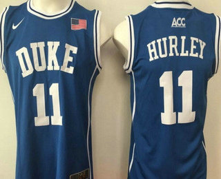 Men's Duke Blue Devils #11 Bobby Hurley Royal Blue Round Collar College Basketball Stitched Nike Swingman Jersey