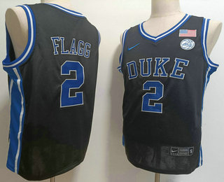 Men's Duke Blue Devils #2 Cooper Flagg Black College Basketball Jersey