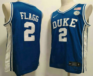 Men's Duke Blue Devils #2 Cooper Flagg Blue College Basketball Jersey