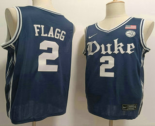 Men's Duke Blue Devils #2 Cooper Flagg Navy College Basketball Jersey