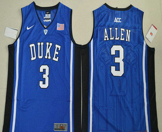 Men's Duke Blue Devils #3 Garyson Allen Blue College Basketball Nike Swingman Stitched 2017 NCAA Jersey