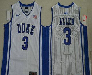 Men's Duke Blue Devils #3 Garyson Allen White College Basketball Nike Swingman Stitched 2017 NCAA Jersey