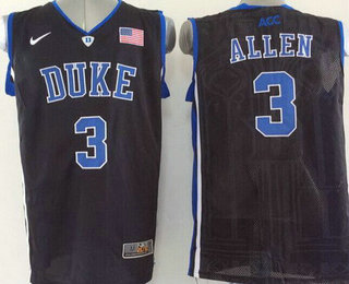 Men's Duke Blue Devils #3 Grayson Allen Black Jersey