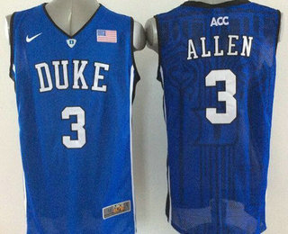 Men's Duke Blue Devils #3 Grayson Allen Blue Jersey