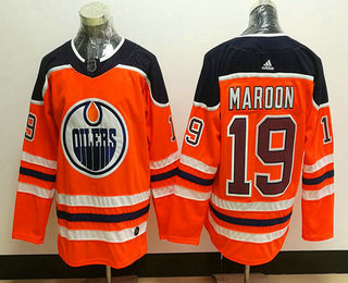 Men's Edmonton Oilers #19 Patrick Maroon Orange Home 2017-2018 Hockey Adidas Stitched NHL Jersey