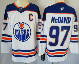 Men's Edmonton Oilers #97 Connor McDavid White Authentic Jersey